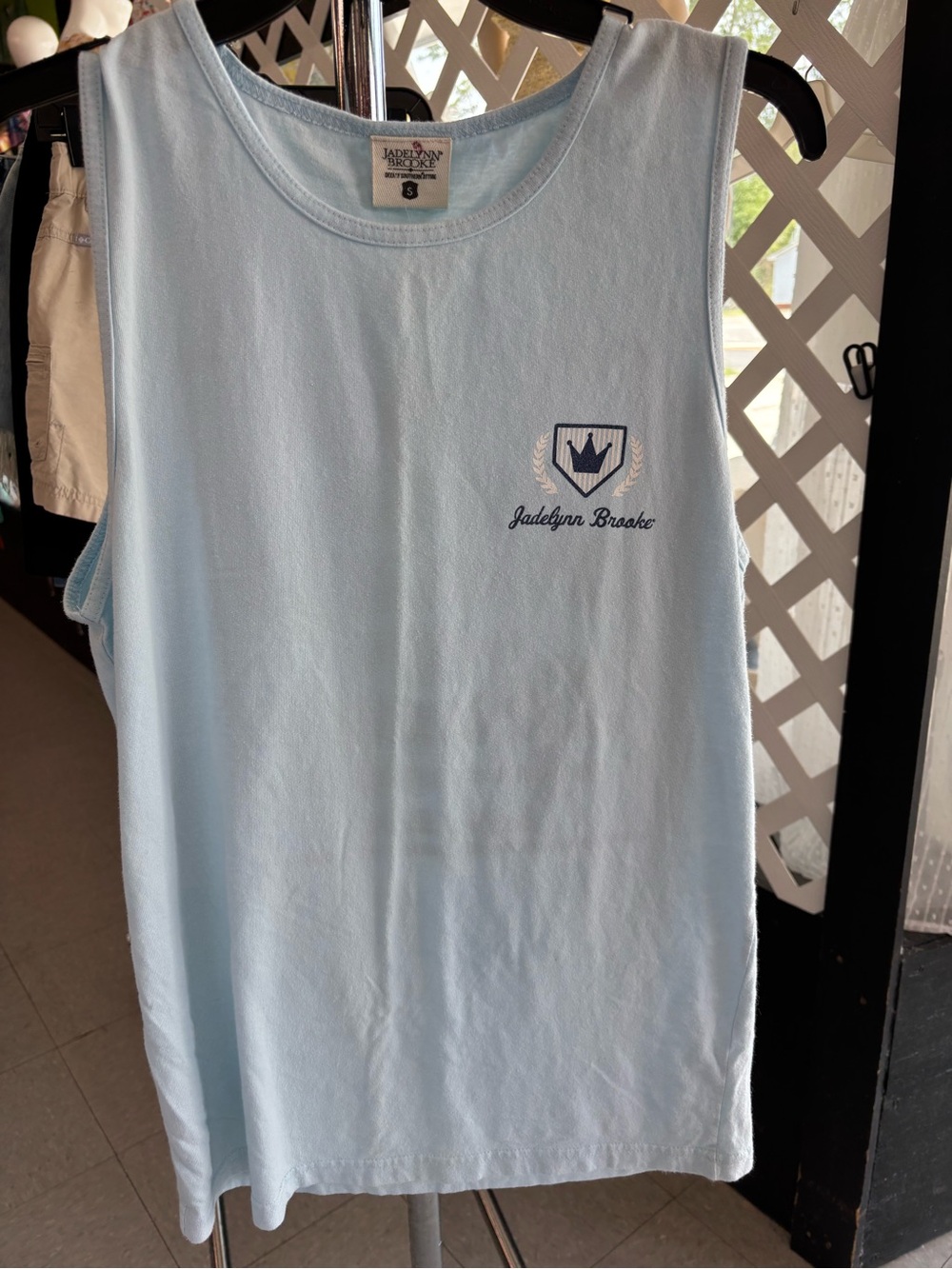 Jadelynn Brooke Pale Blue Sleeveless Tank